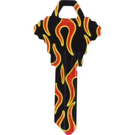 Hillman HILLMAN Wackey Flames House/Office Universal Key Blank SC1 Single 89904